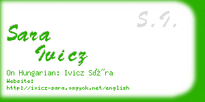 sara ivicz business card